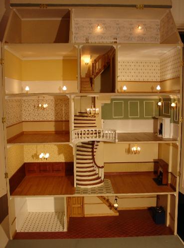 miniature Georgian dollshouse interior
