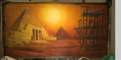 The Stage music video backdrop egypt
